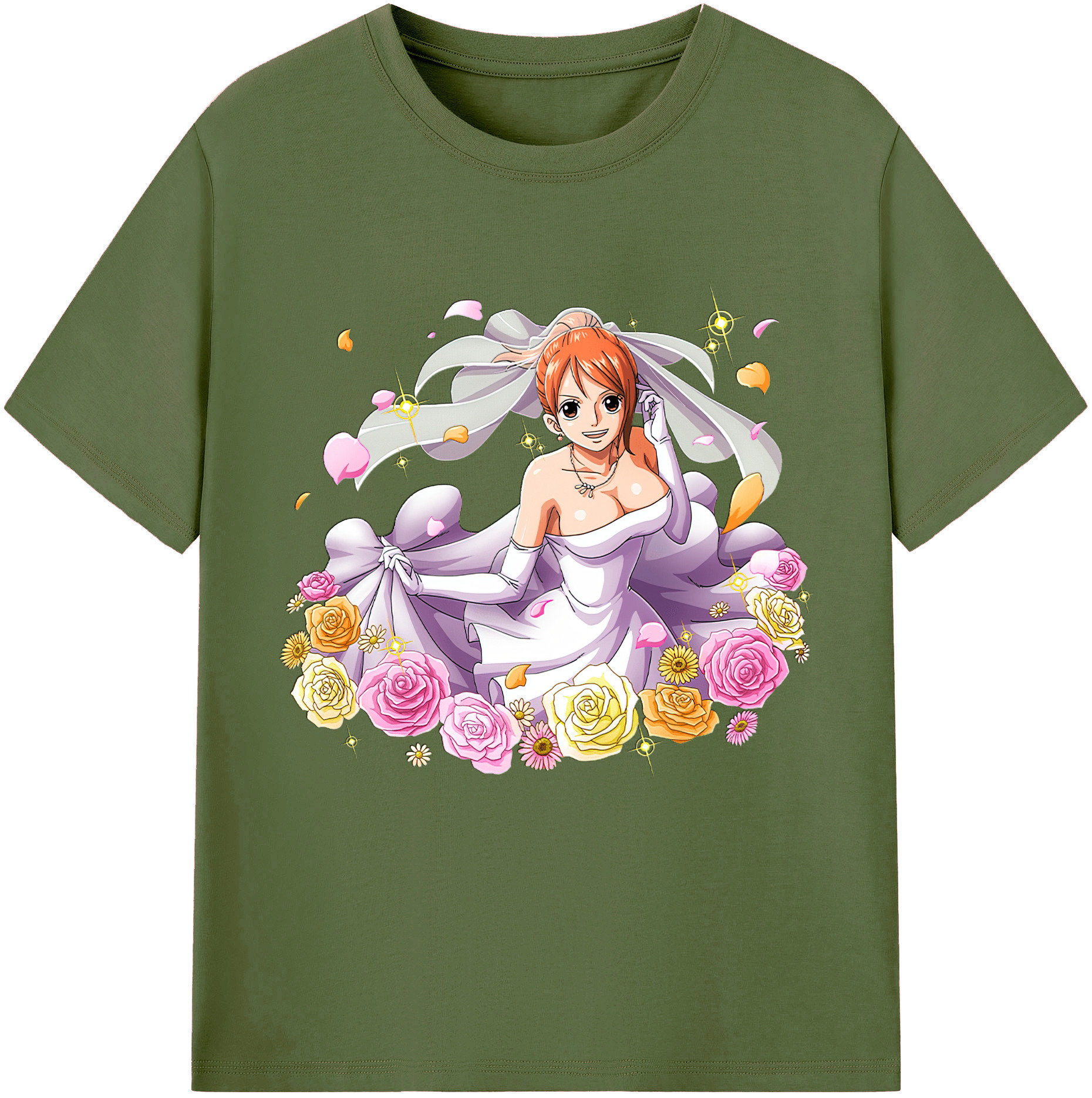 ワンピース ナミ ONE PIECE Nami 綿100％半袖Tシャツ（フロントプリント）